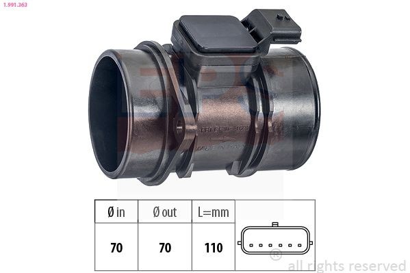 EPS 1.991.363 Mass air flow sensor Made in Italy - OE Equivalent