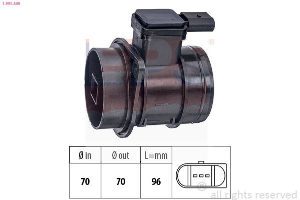EPS 1.991.449 Mass air flow sensor Made in Italy - OE Equivalent