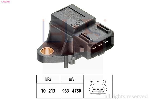 FACET 10.3009 EPS Pressure from 10 kPa, Pressure to 213 kPa, Made in Italy - OE Equivalent Air Pressure Sensor, height adaptation 1.993.009 buy