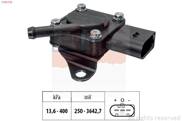 EPS 1.993.319 Sensor, exhaust pressure Made in Italy - OE Equivalent