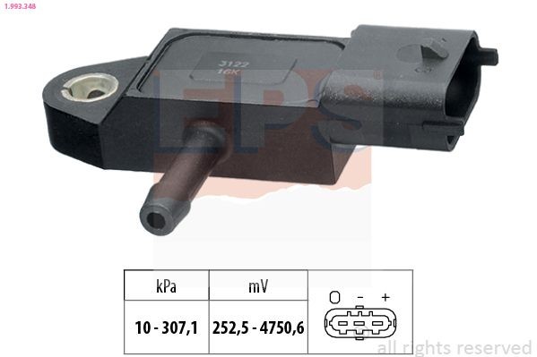 EPS 1.993.348 Sensor, exhaust pressure Made in Italy - OE Equivalent