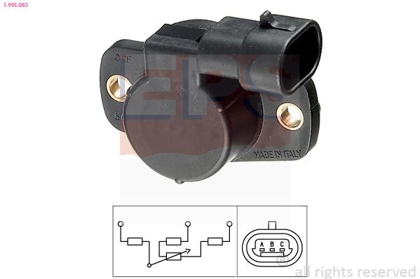 EPS 1.995.083 Throttle position sensor Made in Italy - OE Equivalent