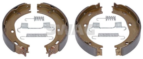 SWAG Rear Axle, with attachment material Ø: 160mm, Width: 25mm Brake shoe set, parking brake 10 90 8324 buy