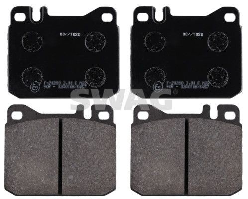 SWAG 10 91 6057 Brake pad set Front Axle, prepared for wear indicator