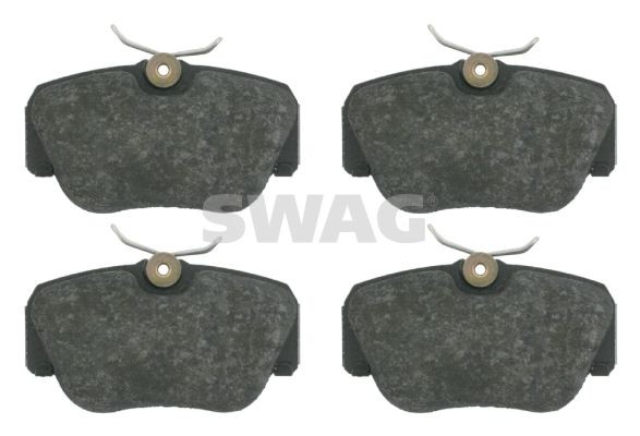 21055 SWAG Front Axle, prepared for wear indicator Width: 53,1mm, Thickness 1: 17,8mm Brake pads 10 91 6061 buy