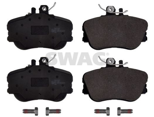 SWAG 10 91 6067 Brake pad set Front Axle, incl. wear warning contact, prepared for wear indicator, excl. wear warning contact