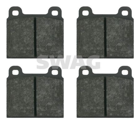 SWAG 10 91 6134 Brake pad set Front Axle, excl. wear warning contact