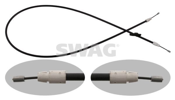 SWAG 10934906 Hand brake cable A2044201485