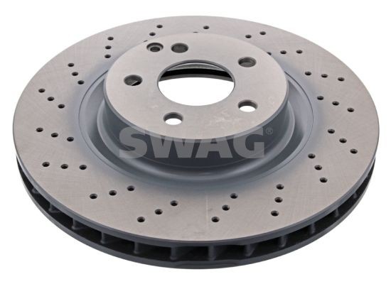 SWAG 10 93 7725 Brake disc Front Axle, 330x32mm, 5x112, perforated/vented, Coated