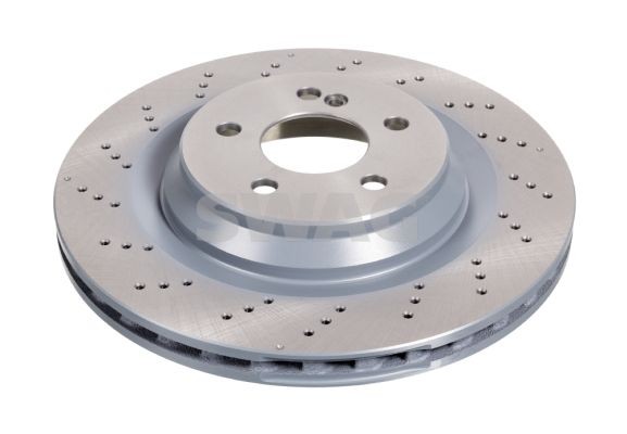 SWAG 10 94 3876 Brake disc Rear Axle, 330x26mm, 5x112, perforated/vented, Coated, High-carbon