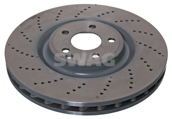 SWAG 10 94 4085 Brake disc Front Axle, 360x36mm, 5x112, perforated/vented, Coated, High-carbon