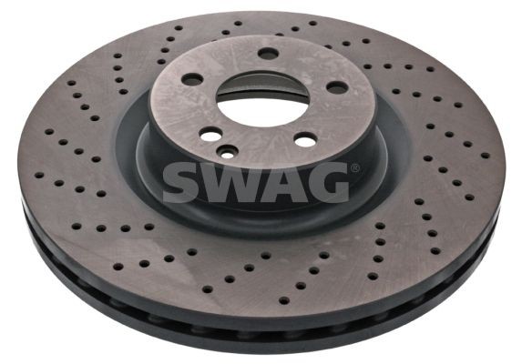 SWAG 10 94 4145 Brake disc Front Axle, 360x36mm, 5x112, perforated/vented, Coated, High-carbon