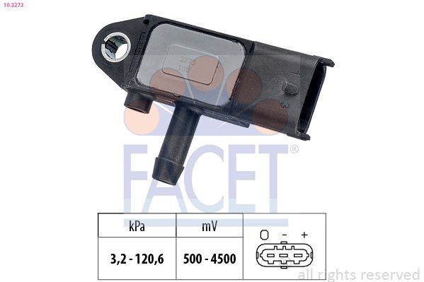 FACET Sensor, exhaust pressure 10.3273 Opel ASTRA 1999