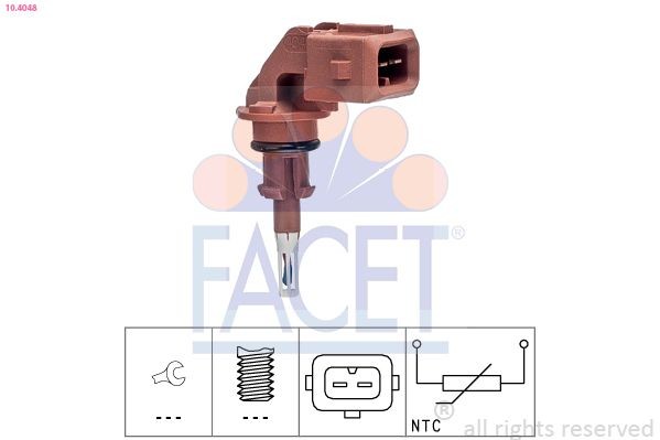 FACET 10.4048 Sender Unit, intake air temperature Made in Italy - OE Equivalent
