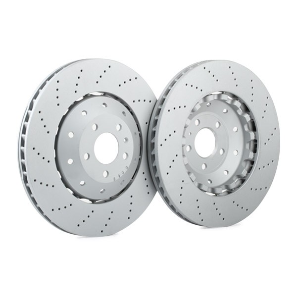 ZIMMERMANN 100.3369.70 Brake rotor 390x36mm, 6/5, 5x112, Vented, Perforated, two-part brake disc, Coated, Alloyed/High-carbon
