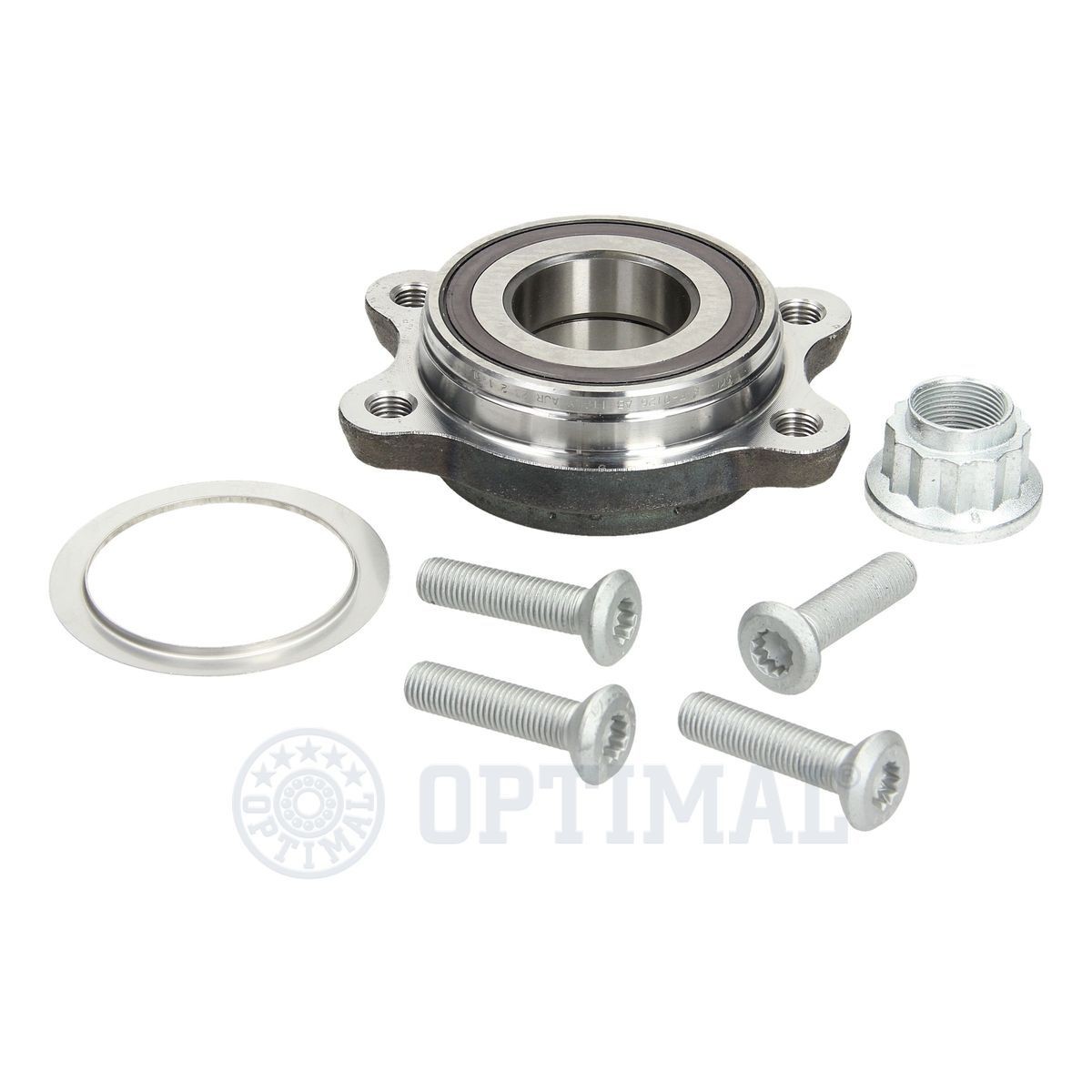 OPTIMAL 100008 Wheel bearing kit Rear Axle Left, Rear Axle Right, Left, Right, with integrated ABS sensor, with integrated magnetic sensor ring, 92 mm