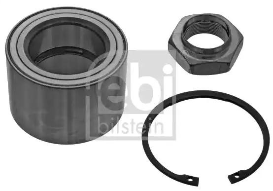 FEBI BILSTEIN 100747 Wheel bearing kit Front Axle Left, Front Axle Right, with axle nut, with retaining ring, 90 mm, Angular Ball Bearing
