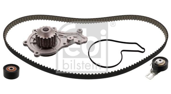100781 FEBI BILSTEIN Cambelt kit FORD with water pump, Number of Teeth: 141, Width: 20 mm, with trapezoidal tooth profile, Plastic