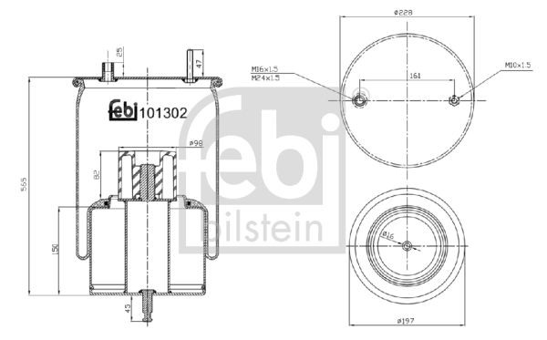 FEBI BILSTEIN Boot, air suspension 101302