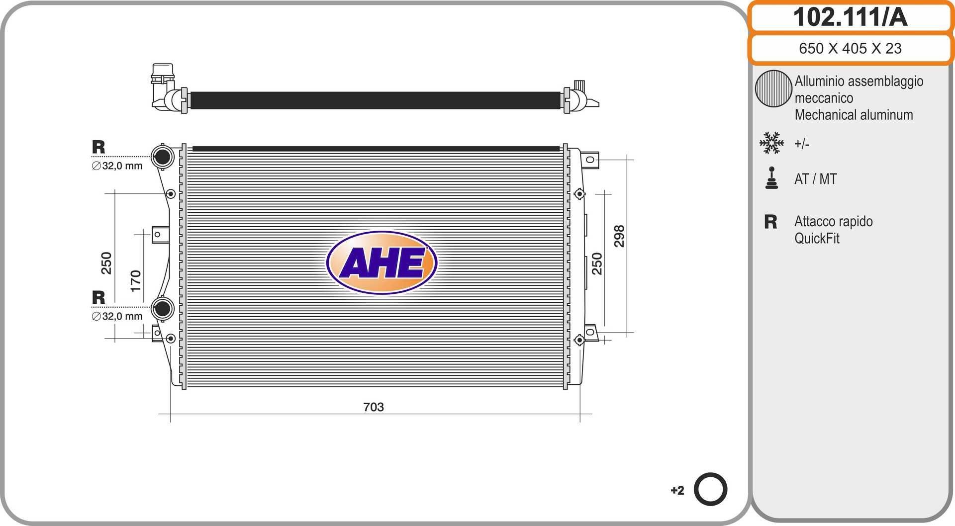 AHE 102.111/A Engine radiator 1K0 121 253BB