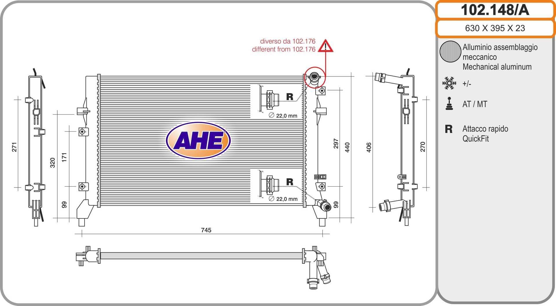 AHE 102148A Engine radiator Audi A3 Convertible 1.2 TFSI 105 hp Petrol 2012 price