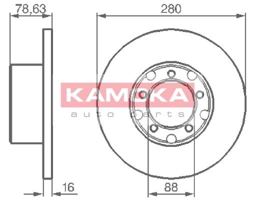 KAMOKA 103190 Brake disc 601.421.5112