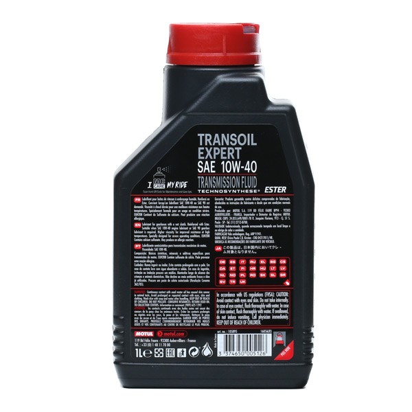 105895 Transmission fluid MOTUL 10W-40 review and test