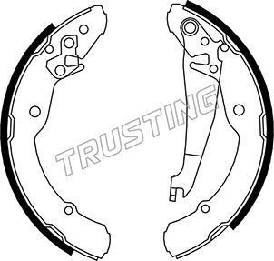 original Vw Polo Vivo Brake shoes front and rear TRUSTING 106.219