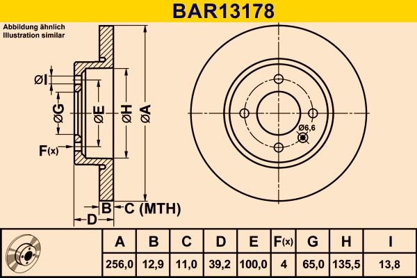 Great value for money - Barum Brake disc BAR13178