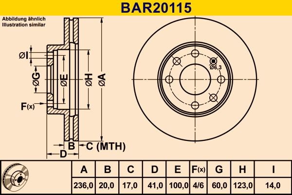 Barum Bremsscheiben CUPRA BAR20115 in Original Qualität