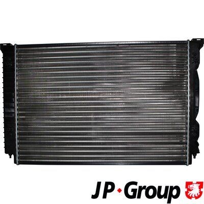 JP GROUP 1114208700 Engine radiator Plastic, Aluminium, for vehicles with air conditioning, 632 x 499 x 32 mm, Automatic Transmission