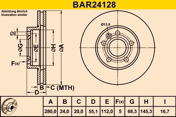 Great value for money - Barum Brake disc BAR24128