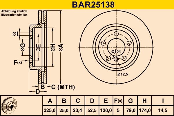 Great value for money - Barum Brake disc BAR25138