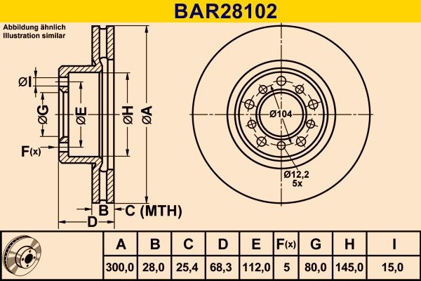 Barum | Scheibenbremsen BAR28102 passend für MERCEDES-BENZ S-Klasse