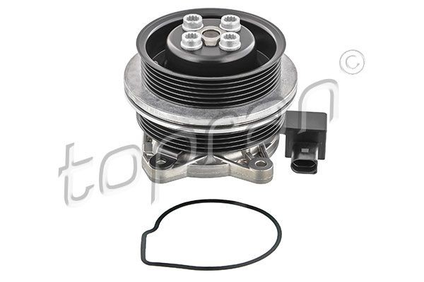 113 791 001 TOPRAN with V-ribbed belt pulley, with water pump seal ring, Mechanical, Electrically Controlled, Plastic, for v-ribbed belt use Water pumps 113 791 buy