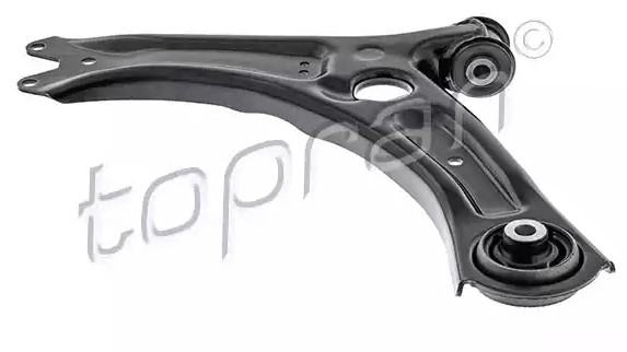 114 837 001 TOPRAN with rubber-metal mounts, without ball joint, Front Axle Left, Control Arm, Sheet Steel, Cathodic Painting, Black-painted Control arm 114 837 buy