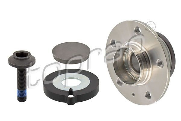 TOPRAN 115 430 Wheel bearing kit Rear Axle Left, Rear Axle Right, with seal, with grease cap, with screw, Wheel Bearing integrated into wheel hub, 142 mm