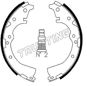 TRUSTING Brake shoe set rear and front Toyota Hilux 2 LN65 new 115.269