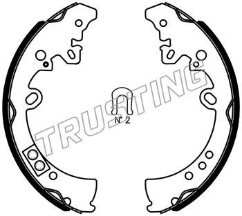 TRUSTING 300,0 x 62 mm, without lever Width: 62mm Brake Shoes 115.317S buy