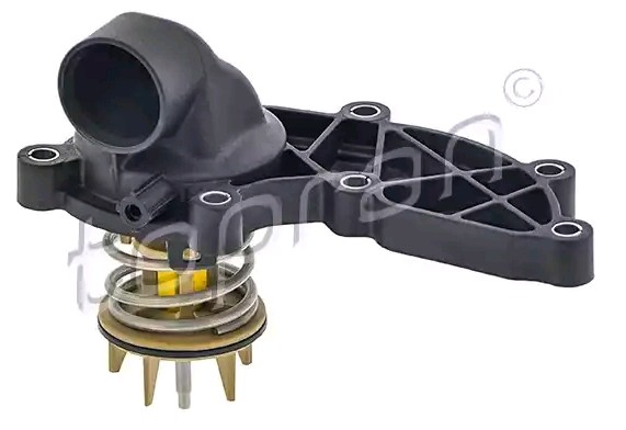 TOPRAN 116 344 Engine thermostat Opening Temperature: 85°C, GRP (Glass fibre Reinforced Plastic), with housing