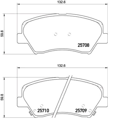25692 METZGER Front Axle, with acoustic wear warning, with anti-squeak plate Height: 59,8mm, Width: 132,8mm, Thickness: 17,8mm Brake pads 1170817 buy