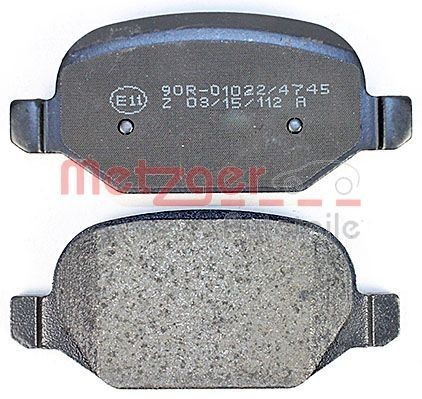1170818 Set of brake pads 1170818 METZGER Rear Axle