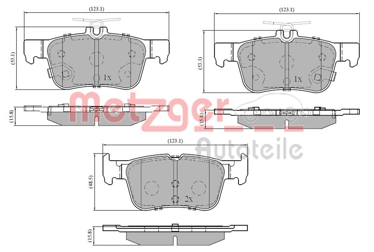 METZGER Brake pad kit 1170827