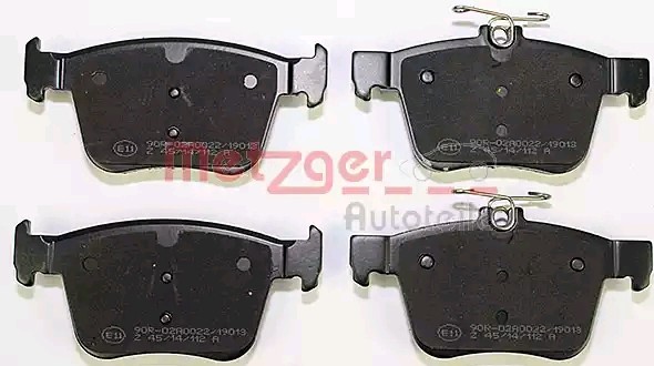 25009 METZGER Rear Axle, not prepared for wear indicator, with anti-squeak plate Height 1: 56,3mm, Height 2: 61,3mm, Width: 123mm, Thickness: 16,1mm Brake pads 1170829 buy