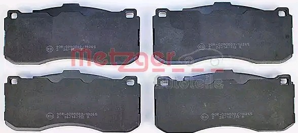METZGER 1170830 Brake pad set Front Axle, prepared for wear indicator, with anti-squeak plate