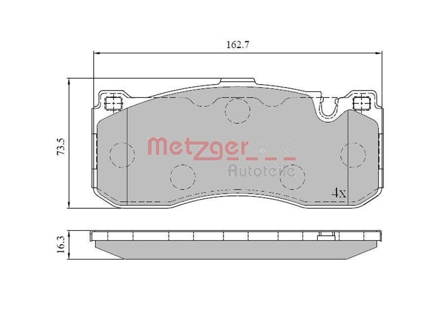 METZGER Brake pad kit 1170830 for BMW 1 Series, 3 Series