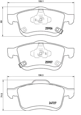 METZGER 1170831 Brake pad set Front Axle, with acoustic wear warning
