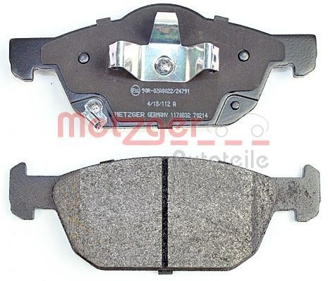 METZGER 25806 Disc pads Front Axle, with acoustic wear warning