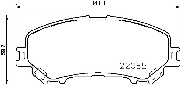 22065 METZGER Front Axle, with acoustic wear warning Height: 59,6mm, Width: 141,8mm, Thickness: 17,7mm Brake pads 1170835 buy
