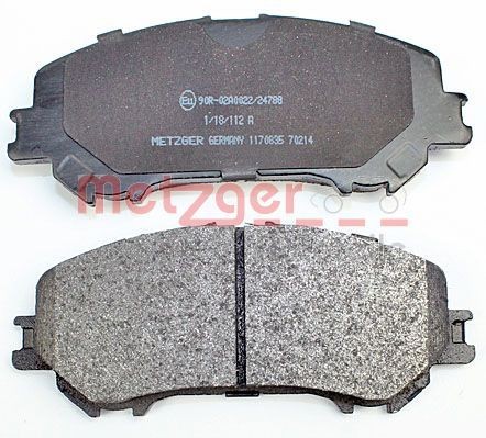METZGER 22065 Disc pads Front Axle, with acoustic wear warning